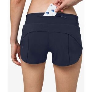 Lululemon speed up shorts navy blue 10